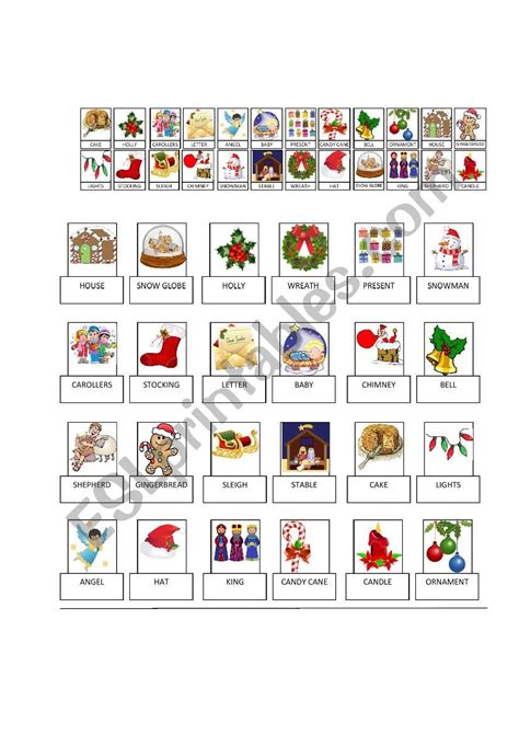 Christmas Guess Who Esl Worksheet By Dobrawaa