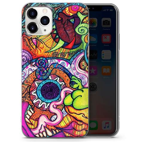 Trippy Psychedelic Phone Case For Iphone 11 Pro 6 7 8 X Xs Xr Etsy