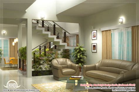 Beautiful Living Room Rendering Kerala Home Design And