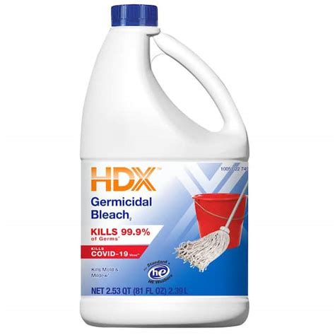 Hdx 81 Oz Concentrated Germicidal Disinfecting Liquid Bleach Cleaner