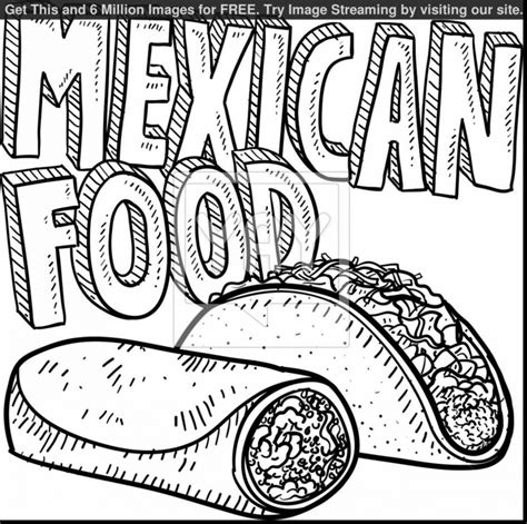 The green, white and red colours that you need to colour the mexico flag were adopted by mexico on independence. Mexican Food Drawing at GetDrawings | Free download