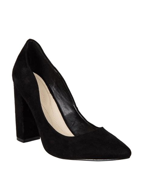 Need These Curved Block Heel Court Shoes Za Heels