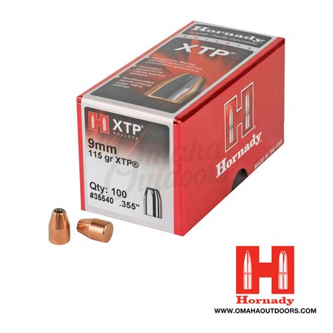 Hornady 115 Xtp 9mm Bullets 100 Ct In Stock
