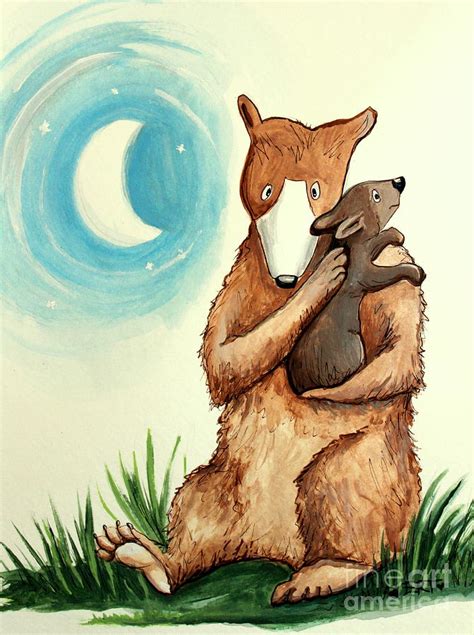 Mother And Baby Bear Lullaby Painting By Elizabeth