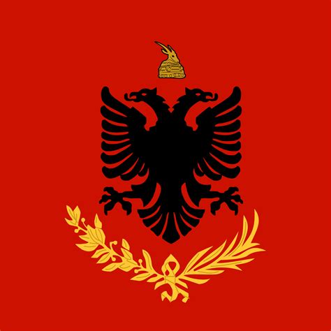 Albania Royal Army Stemma Bandiera