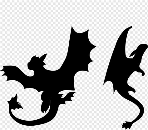 Toothless Flying Silhouette