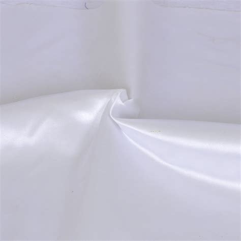 White Satin Fabric For Lining Light Weight White Satin Fabric