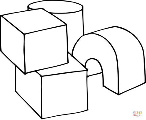 Every shape has been rendered fresh just for sketch. 3D Shapes as Play Cubes coloring page | Free Printable ...