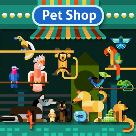 Pet Shop Background 428659 Vector Art At Vecteezy