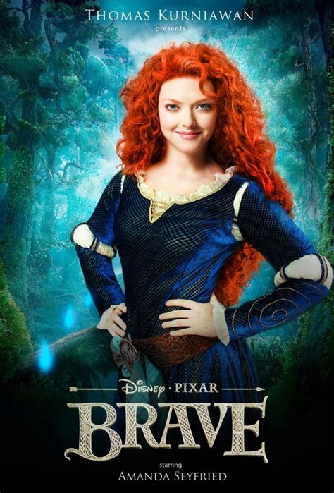 Disney Princess Celebrity Starring Amanda Seyfried As Merida Brave By Thomas Kurniawan T