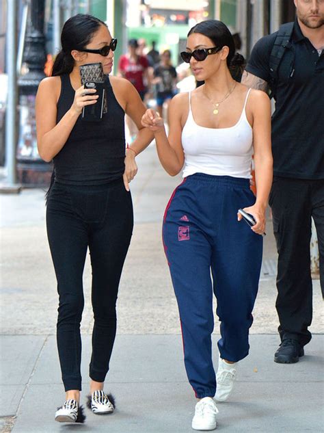 Kim Kardashian Flashes Nipples As She Goes Braless In Skintight Vest