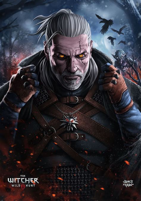Geralt Of Rivia Badass Fan Art Game Art Hq