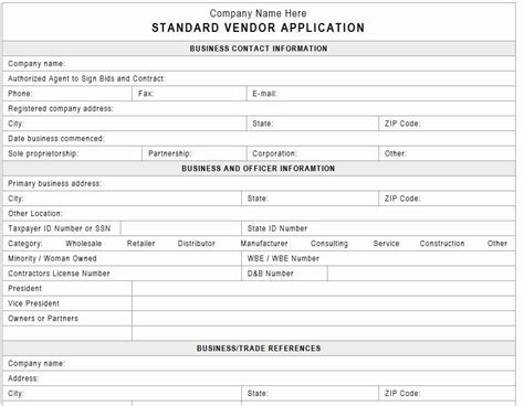 But before that they have to do the vendor registration which gives an authorize way of doing business between the two. New Vendor Information form Template Awesome New Vendor Setup form Template 8 Quick Tips ...