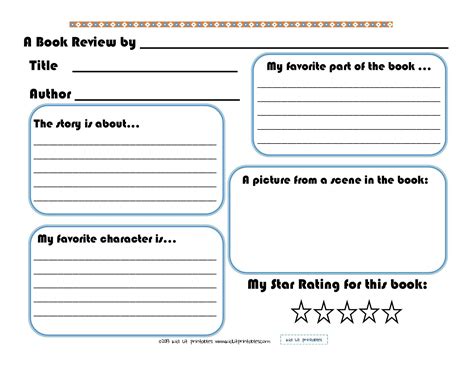 3 Levels Of Free Printable Book Reports From Kid Lit Printables Free