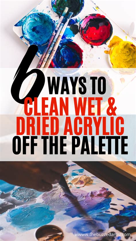 6 Ways To Clean Wet And Dried Acrylic Paint Off The Palette Acrylic