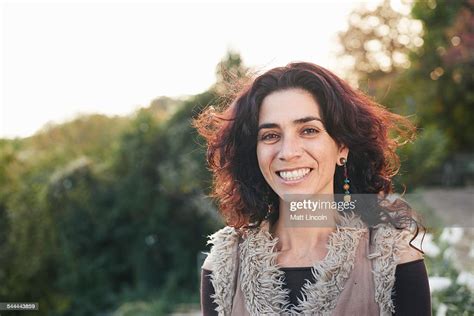 Portrait Of Mature Hippy Female In Garden High Res Stock Photo Getty
