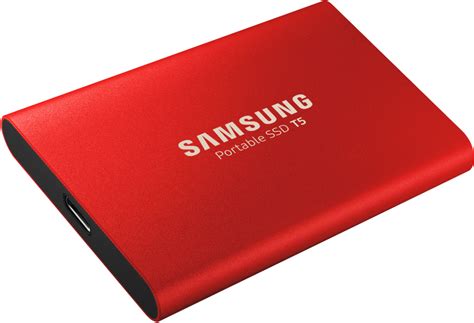 Best Buy Samsung T5 1tb External Usb Type C Portable Solid State Drive Metallic Red Mu Pa1t0rww