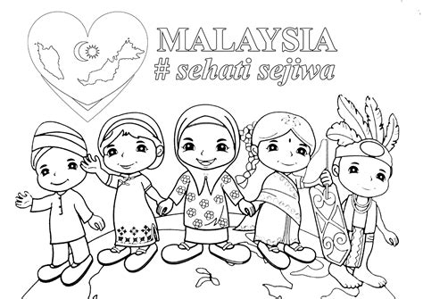 Pelbagai wajah sayangi malaysia by akulah_surfer. Poster Mewarna - Malaysia - Sehati Sejiwa - Gambar Mewarna ...