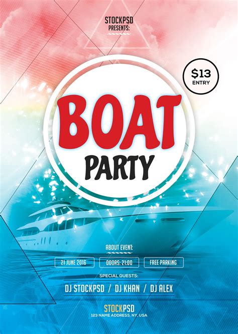 Boat Party Free Psd Flyer Template Psdflyer