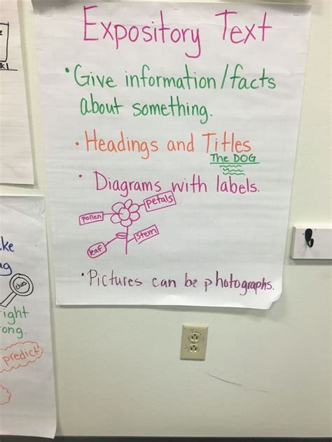 Expository Text Anchor Chart For First Grade Expository Text Anchor