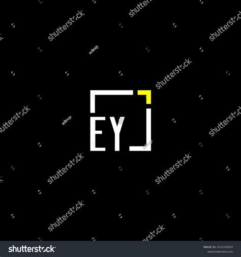 Ey Initial Monogram Logo Square Style Stock Vector Royalty Free