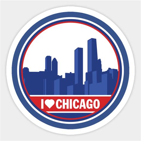 I Love Chicago T Shirt Chicago Sticker Teepublic