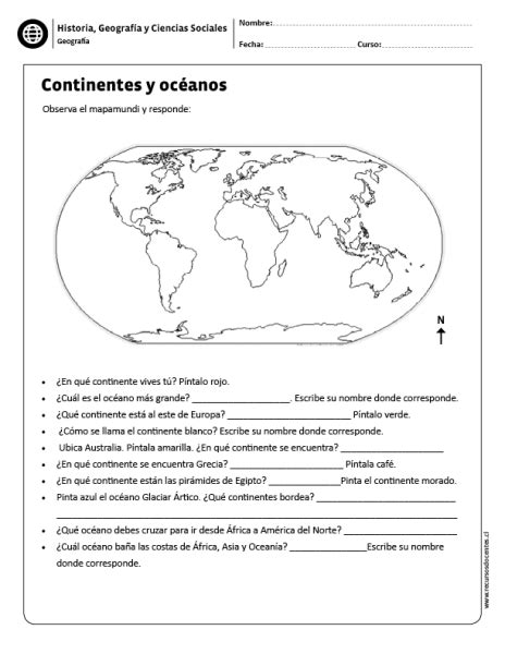 Continentes Y Océanos Enseñanza De La Geografía Ciencias Sociales Y