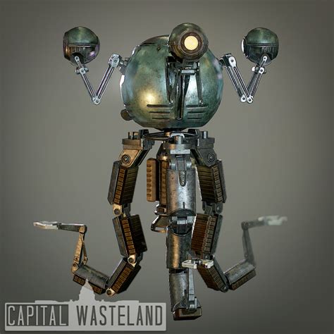 Artstation Fallout 3 Mister Handy And Gutsy Remake