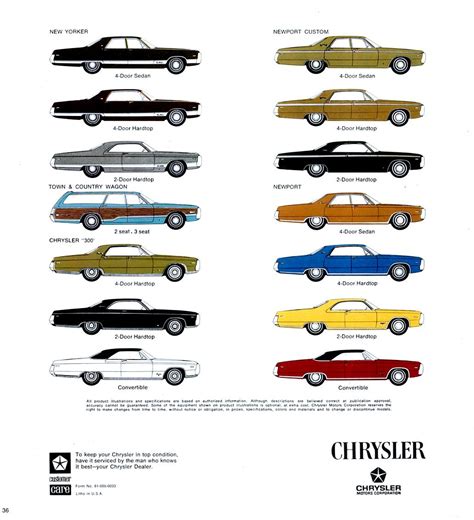 1970 Chrysler 300 Colors Automobile Advertising Chrysler Chrysler Cars