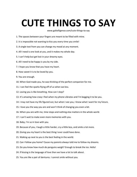 85 Cute Things To Say Make Your Partner Feel Awesome