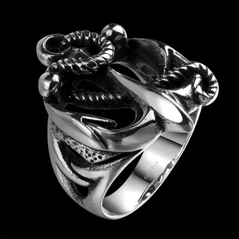 Mens Rings Skull Hip Punk Gothic Head Bone Skeleton Ring For Men