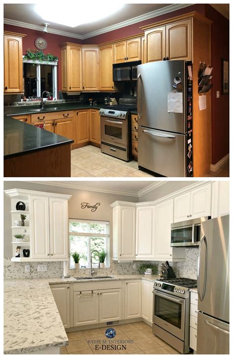 Less formal than raised or flat panel, it has a cottage look. Oak kitchen cabinets, Kylie M Interiors Edesign, Online ...