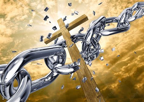 Jesus Has The Power To Break All Chains Stock Illustration Adobe Stock