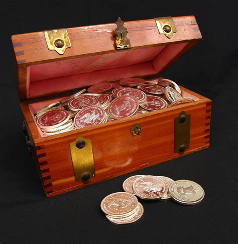 Treasure Chest And Silver Dollars Free Photo Download Freeimages