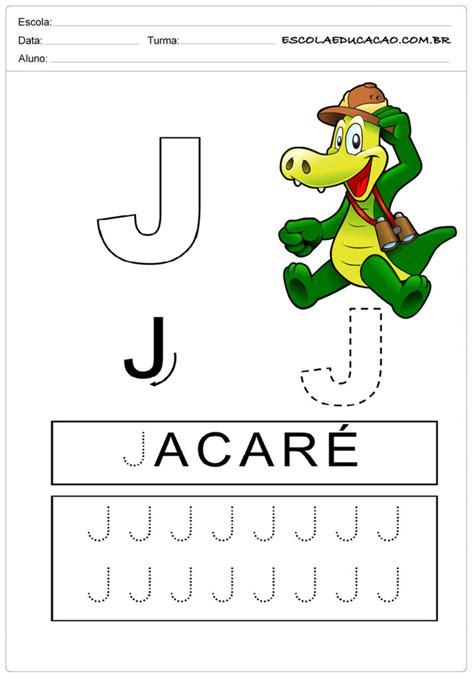 Atividades Com A Letra J Educação Infantil