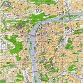 Mapa turístico detallada del centro de Praga | Praga | República Checa ...