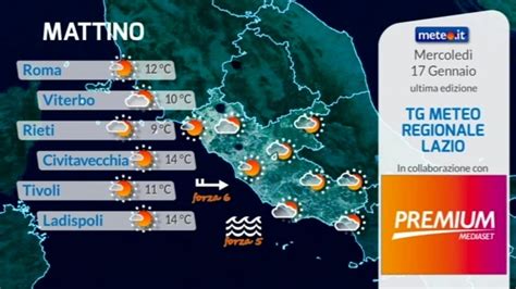 Meteo Roma Le Previsioni Per Mercoledì 17 Gennaio 2018