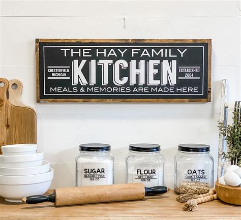 Personalized Kitchen Signs Custom Kitchen Sign Personalized Etsy