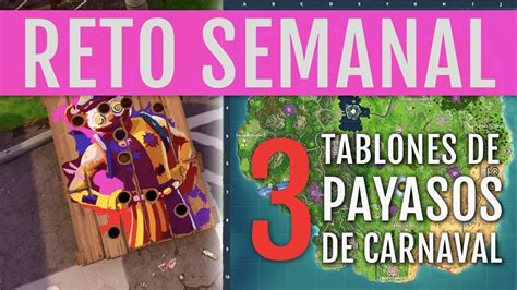 UbicaciÓn 3 Tablones De Payasos De Carnaval Fortnite Battle Royale