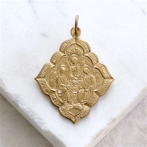 Holy Trinity Medallion 14kt Gold Gallery Byzantium