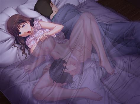 Okiyumi Kase Chigasaki Anzu Sarasare Tsuma Character Request Game Cg 1girl Barefoot Bed