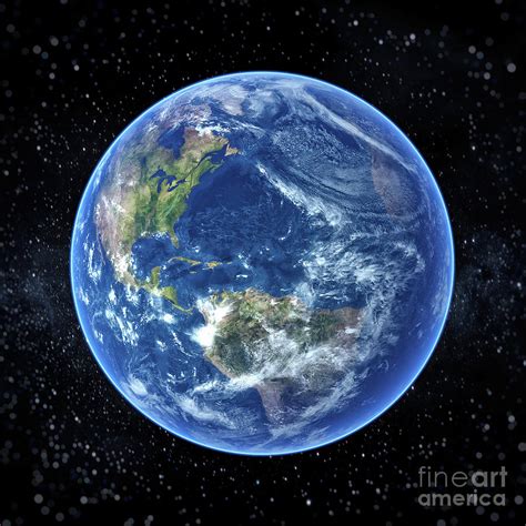 Planet Earth Digital Art By Artdesign Works