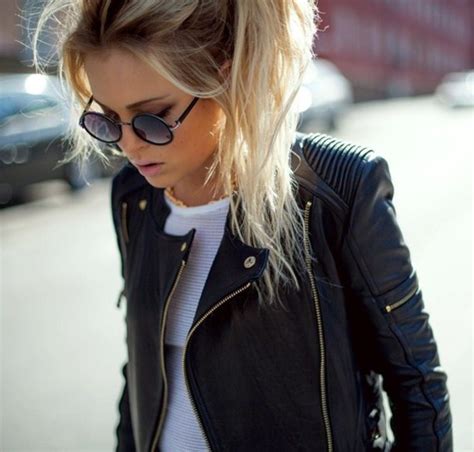 black jacket biker jacket leather jacket black leather jacket zip round sunglasses black