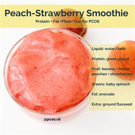 Easy Peach Strawberry Smoothie For Pcos Katie Massman Nutrition