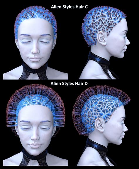 Alien Styles Hair For Genesis 8 Females Daz 3d