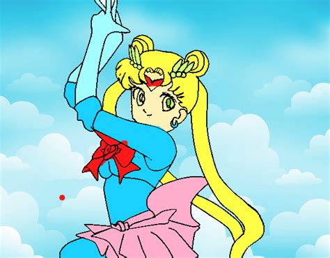 Dibujo de Serena de Sailor Moon pintado por en Dibujos net el día 18 02