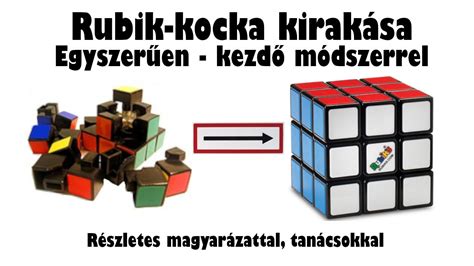 3x3x3 As Rubik Kocka Kirakása Egyszerűen Kezdő Módszerrel Youtube