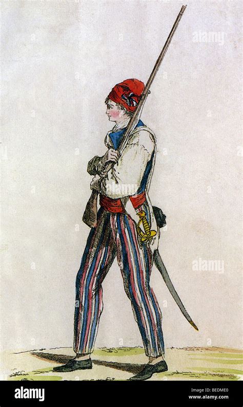 French Revolution Print Of A Sans Culotte So Called After The Long Trousers Worn As Distinct