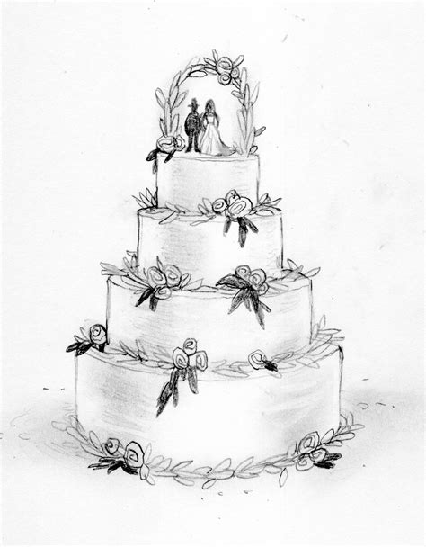 Cake Sketch Wedding Cake Designs Wedding Cakes