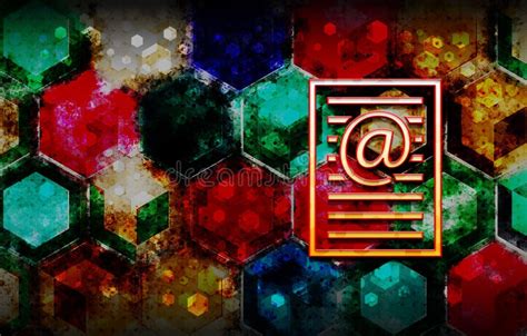 Email Address Page Icon Abstract 3d Colorful Hexagon Isometric Design